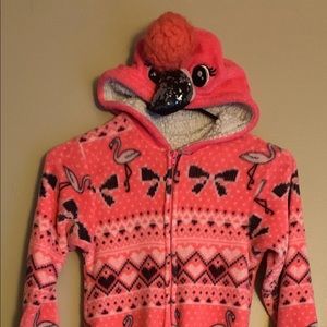 Flamingo pajamas costume hoodie size 7/8